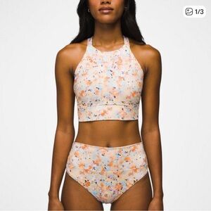 NWT prAna Women’s Aurelia Swim Bottom Size S Impression High-Waist